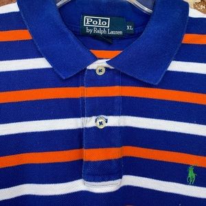 Mens Polo short sleeve Polo stripe shirt XL